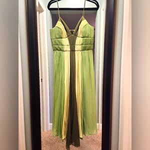Green midi dress